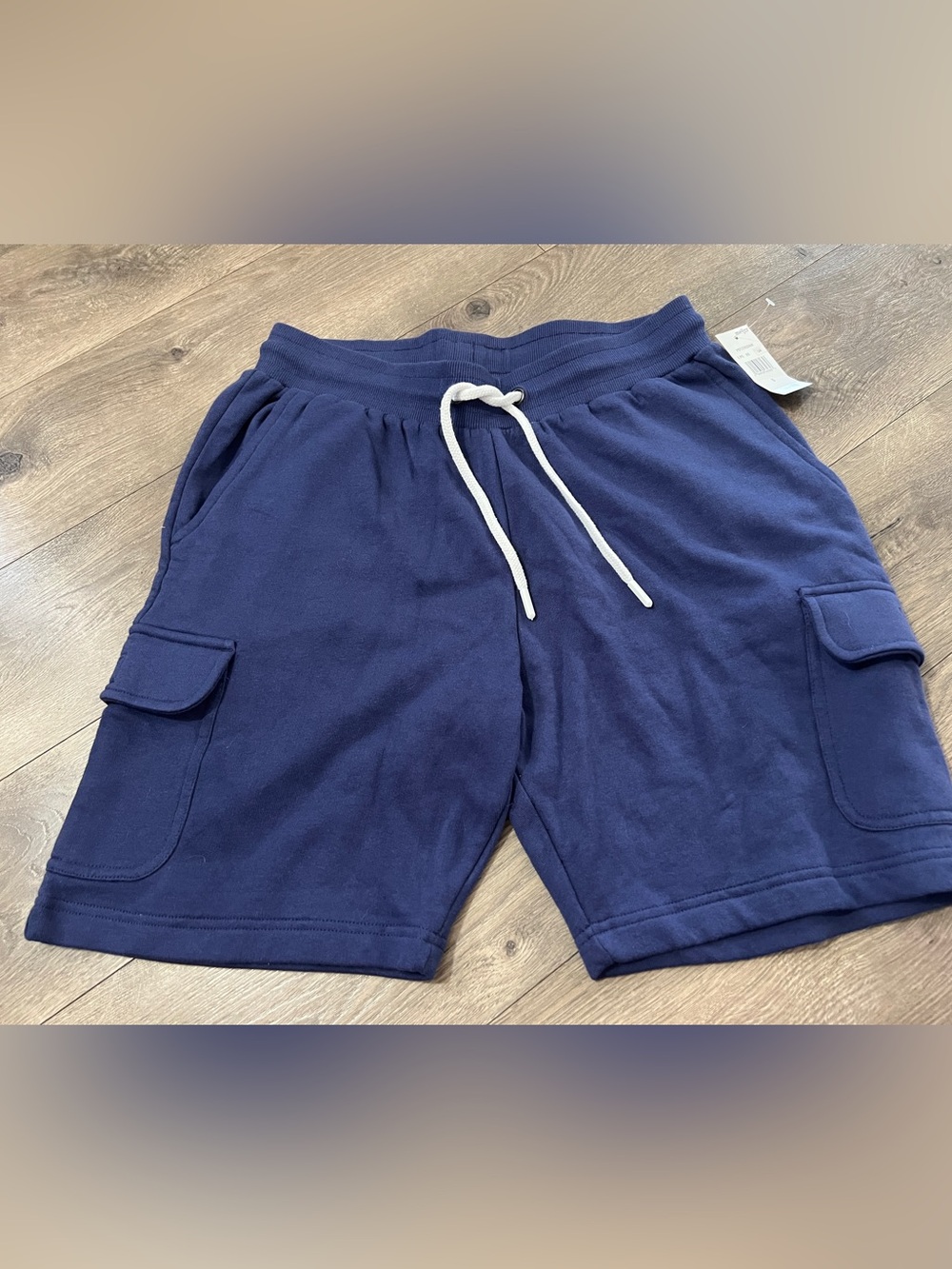 Reverse Threads Casual Cargo Drawstring Fleece Shorts Size Small New